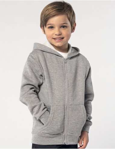 SOL-02092-Kids Zip Hoodie Stone
